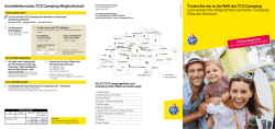 Anmeldeformular TCS Camping Mitgliedschaft Treten Sie ein in die