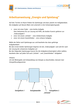 Energie und Spielzeug