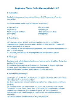 Eltener Seifenkistenspektakel Reglement 2016