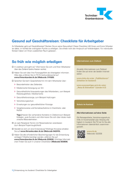 Gesund auf Geschäftsreisen: Checkliste für Arbeitgeber