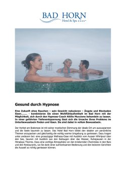 Gesund durch Hypnose