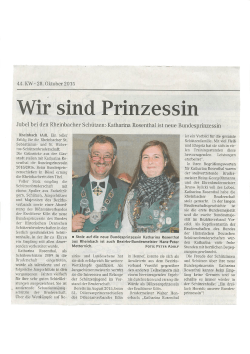 Wir sind Prinzessin - Schützenbruderschaft Rheinbach