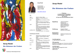 OLG Hamm die Stimmen der Farben Flyer - NRW