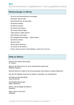 Redewendungen zu Stimme Zitate zur Stimme