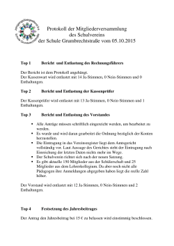 Protokoll vom 5.10.2015 - Schule Grumbrechtstraße