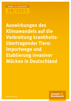 Importwege und Etablierung invasiver M&uuml;cken