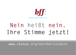 Nein heißt Nein - Frauen helfen Frauen e.V.