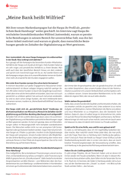 Meine Bank heißt Wilfried