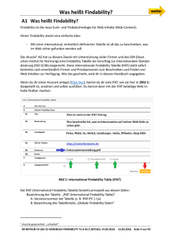Handbuch Findability Kap. 1: Was hei&szlig;t Findability?
