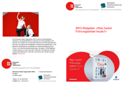 SKO-Ratgeber «Was heisst Führungsarbeit heute?