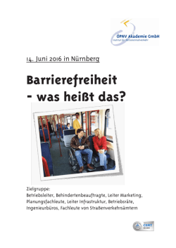 Barrierefreiheit - was heißt das?