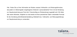 Hier finden Sie zu Ihrer Information ein Muster unseres Vollmachts