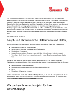 haupt- und ehrenamtliche Helferinnen und Helfer, Wir danken Ihnen
