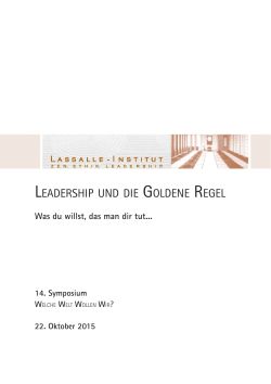leadership und die goldene regel - Lassalle