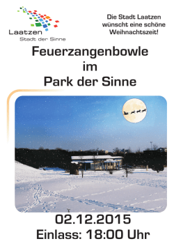 Feuerzangenbowle im Park der Sinne 02.12.2015