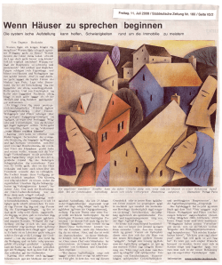 Wenn H&auml;user zu sprechen beginnen