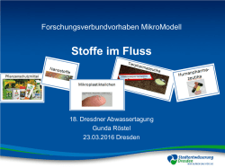 Stoffe im Fluss - Dresdner Abwassertagung