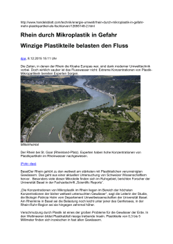 Handelsblatt – Rhein_mit Plastik_verseucht