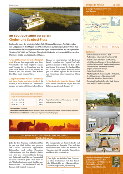 Im Boutique-Schiff auf Safari: Chobe- und Sambesi