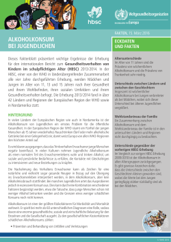 Fact Sheet: ALCOHOL USE IN ADOLESCENTS (ger)