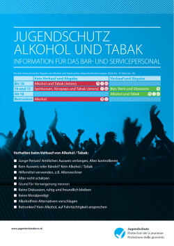 Info f&uuml;r Bar - Jugendschutz Bern