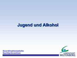 Jugend und Alkohol - Koordinationsstelle Suchtpr&auml;vention