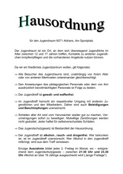 Hausordnung - Jugendraum Aldrans