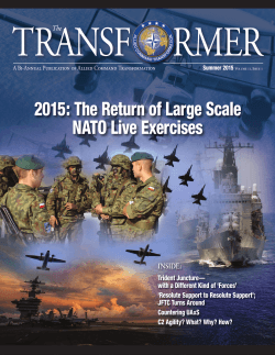 2015: The Return of Large Scale NATO Live Exercises