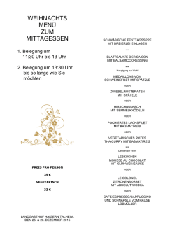 weihnachten 2015 - Landgasthof Haigern