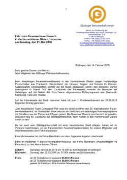 1 Fahrt zum Feuerwerkswettbewerb in die Herrenhäuser Gärten