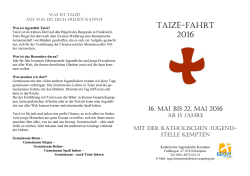 taizé-fahrt 2016 - Bistum Augsburg
