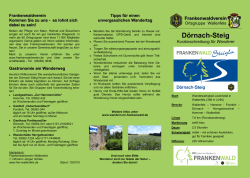 D&ouml;rnach-Steig - Frankenwaldverein Wallenfels