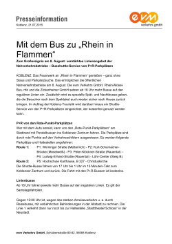 Mit dem Bus zu „Rhein in Flammen“