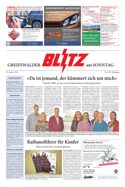 Da ist jemand, der kümmert sich um mich« Rathausführer für
