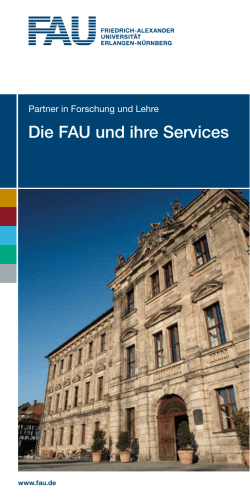 Die FAU und ihre Services - Friedrich-Alexander