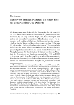 Neues vom kranken Planeten