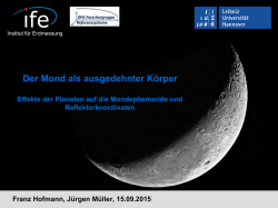 Der Mond als ausgedehnter Körper