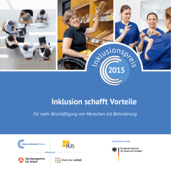 Inklusion schafft Vorteile