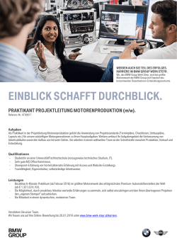 EINBLICK SCHAFFT DURCHBLICK.