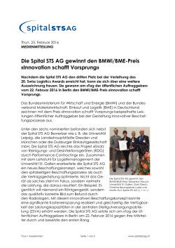 Die Spital STS AG gewinnt den BMWi/BME