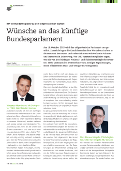 Wünsche an das künftige Bundesparlament