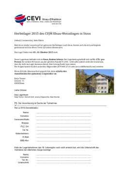 Herbstlager 2015 des CVJM Illnau