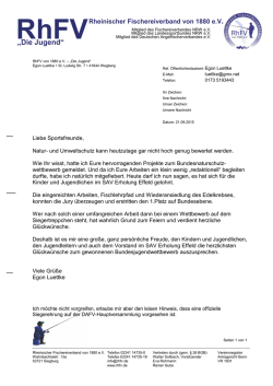 Herzlichen Gl&uuml;ckwunsch - Sportanglerverein SAV