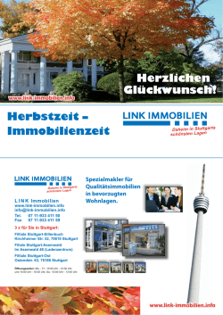 Herbstzeit &ndash; Immobilienzeit Herzlichen Gl&uuml;ckwunsch!