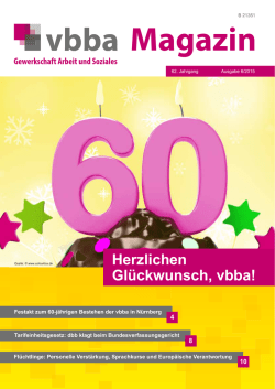 Herzlichen Gl&uuml;ckwunsch, vbba!