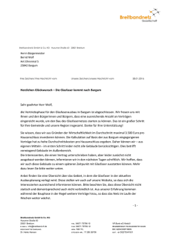 Herzlichen Gl&uuml;ckwunsch &ndash; Die Glasfaser kommt nach Bargum Sehr