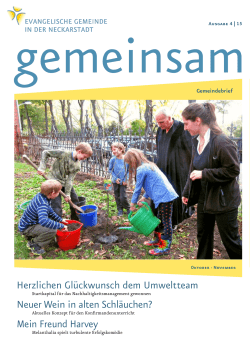 Herzlichen Gl&uuml;ckwunsch dem Umweltteam Neuer Wein in alten