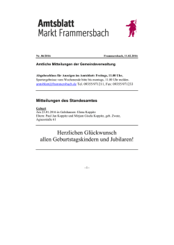 Herzlichen Gl&uuml;ckwunsch allen Geburtstagskindern und Jubilaren!