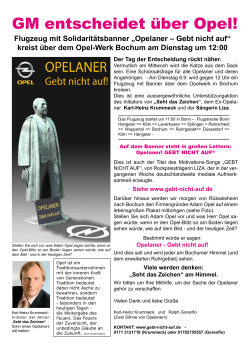 GM entscheidet &uuml;ber Opel!