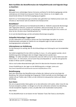 Information-zum-Bestellformular